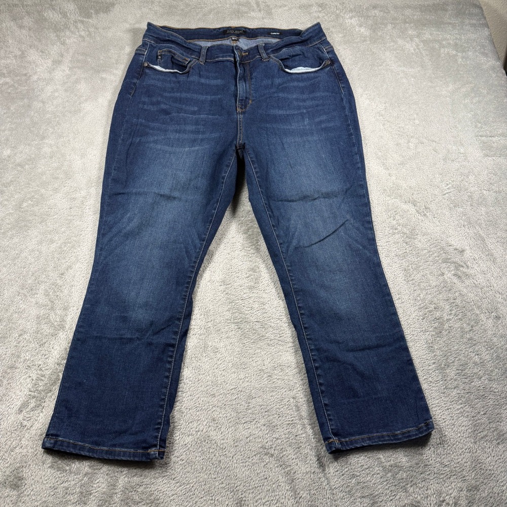 Judy Blue Capri Fit Jeans Women 18W Blue Dark Wash Stretch JB82154DK-PL